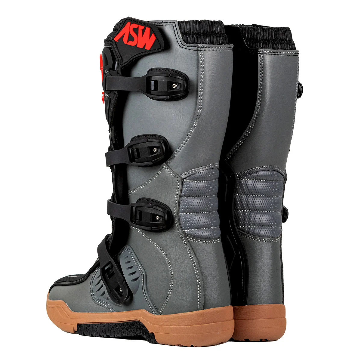 Bota ASW Image Enduro Preto(frente)/Cinza/Vermelho - Spinelli
